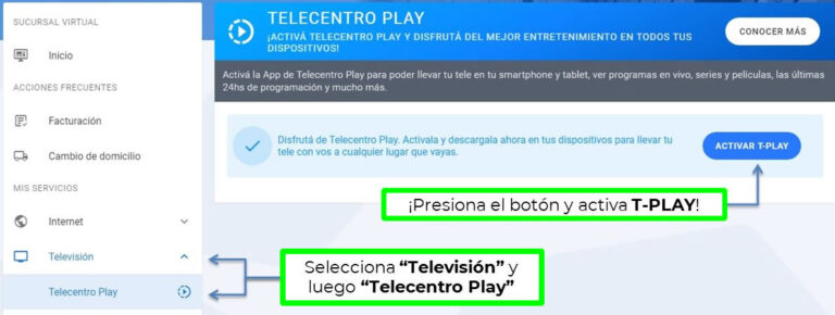 Telecentro Programación Telecentro Play - Activar. Precio. Agregar dispositivos.