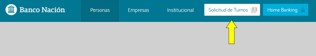 botón para pedir turnos en el banco nación argentina