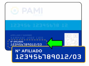 encontrar el número de afiliación en el carnet de pami