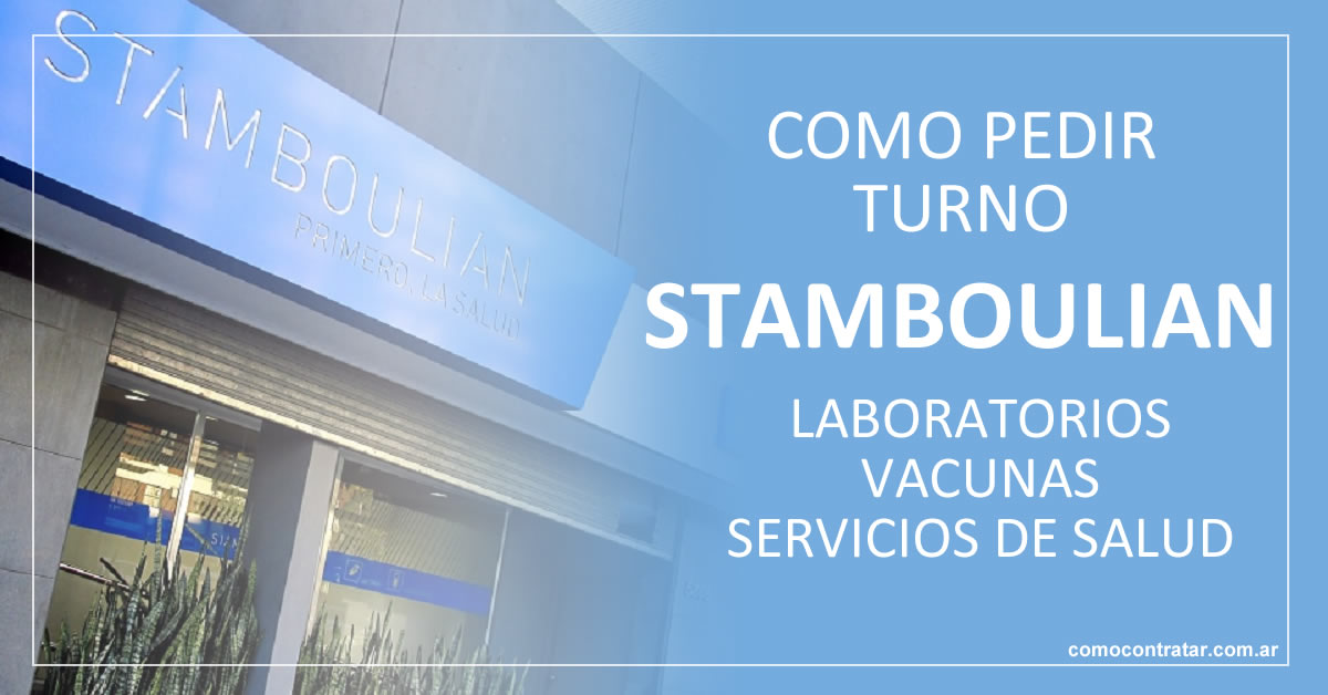 como pedir turno stamboulian internet o teléfono