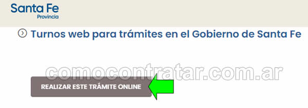 iniciar trámite online en el portal de santa gov ar