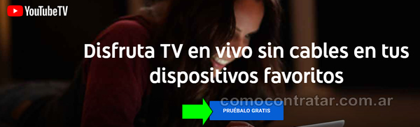 suscribir prueba gratis youtube tv argentina