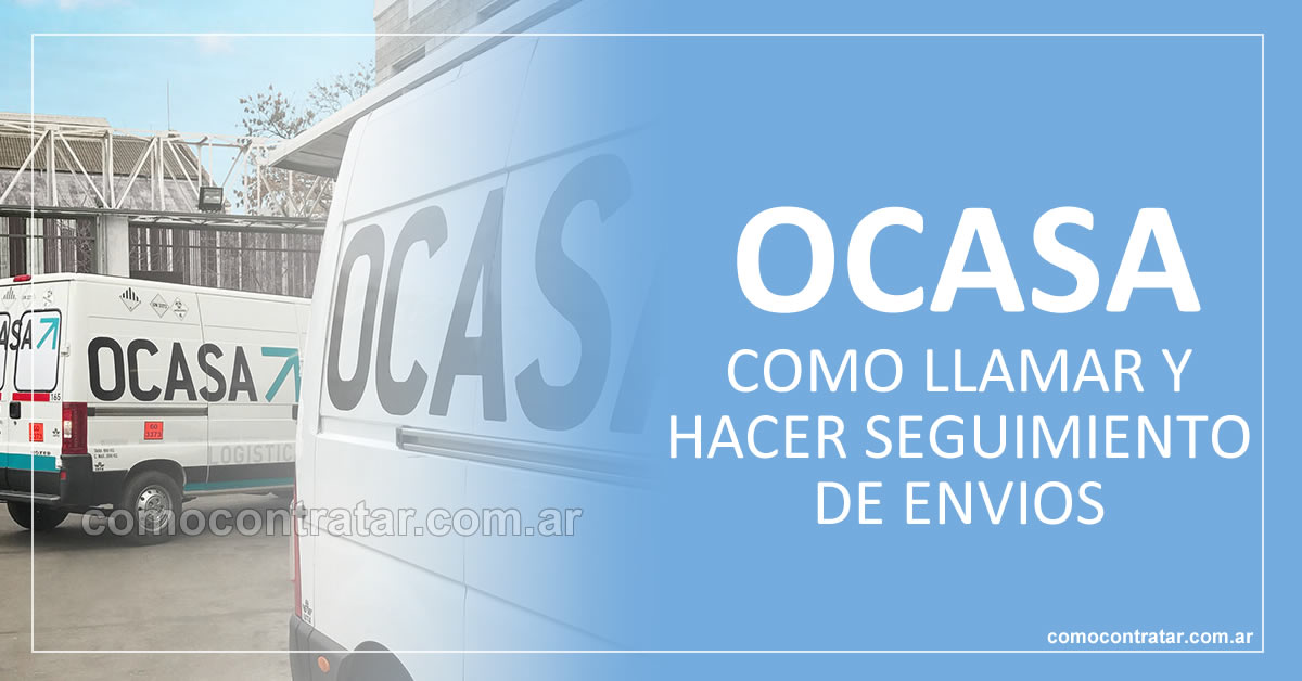 ocasa seguimiento de envíos y sucursales, 0800