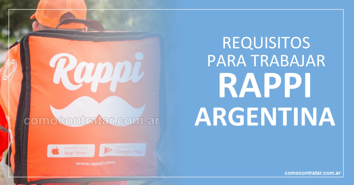requisitos para trabajar repartidor rappi argentina
