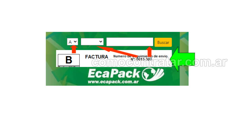 Ecapack - Ir a hacer seguimiento online. Teléfono. WhatsApp