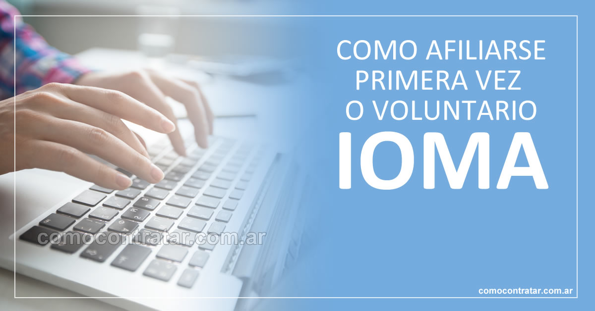 imagen de afiliado entrando al portal de trámites para cómo afiliarse por primera vez o voluntario a IOMA obra social buenos aires