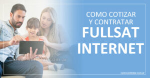 imagen de una familia para cómo contratar fullsat internet en argentina, fibra óptica, cable e inalámbrica